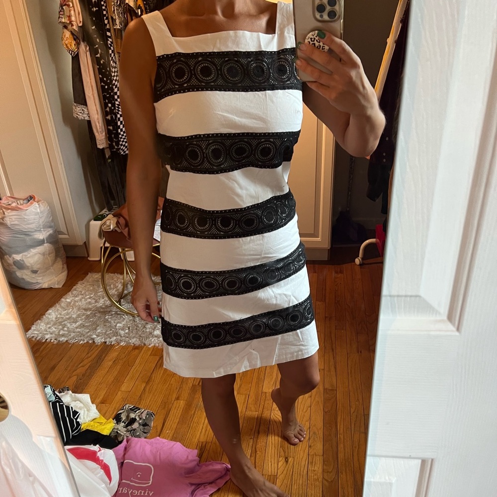 Black house white market dress
